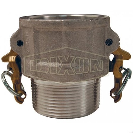 Dixon Boss-Lock Type B Cam and Groove Coupler, 2-1/2 in Nominal, Female Coupler x MNPT End Style, Aluminu AB250